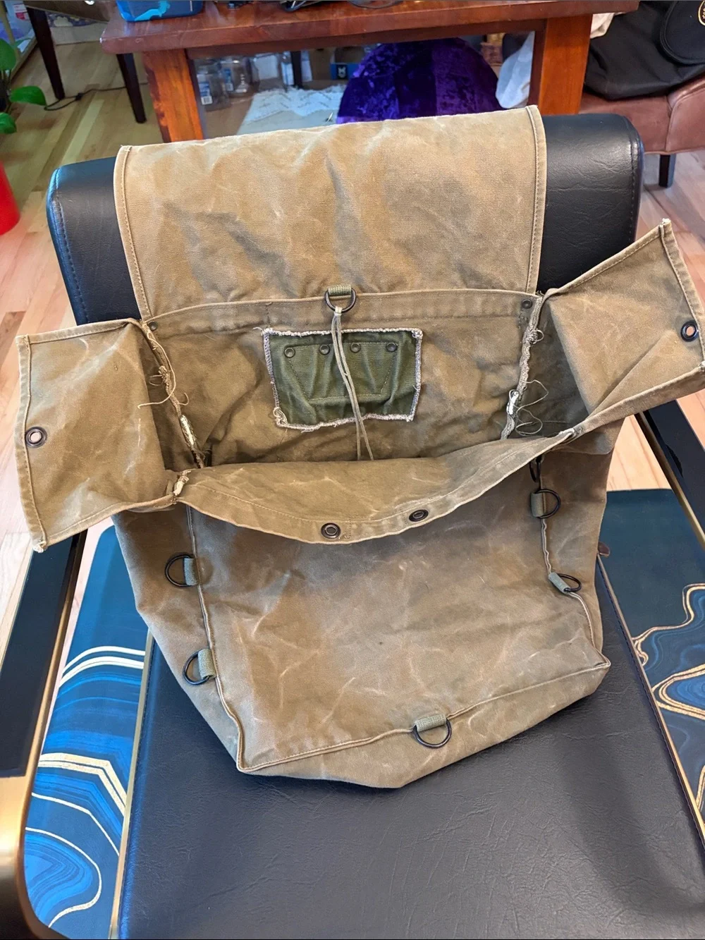 Kumfort Katahdin Pack Military Green Vintage Canvas Rucksack